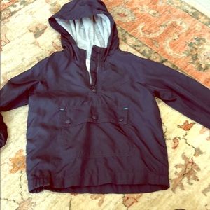Navy blue popover fall jacket